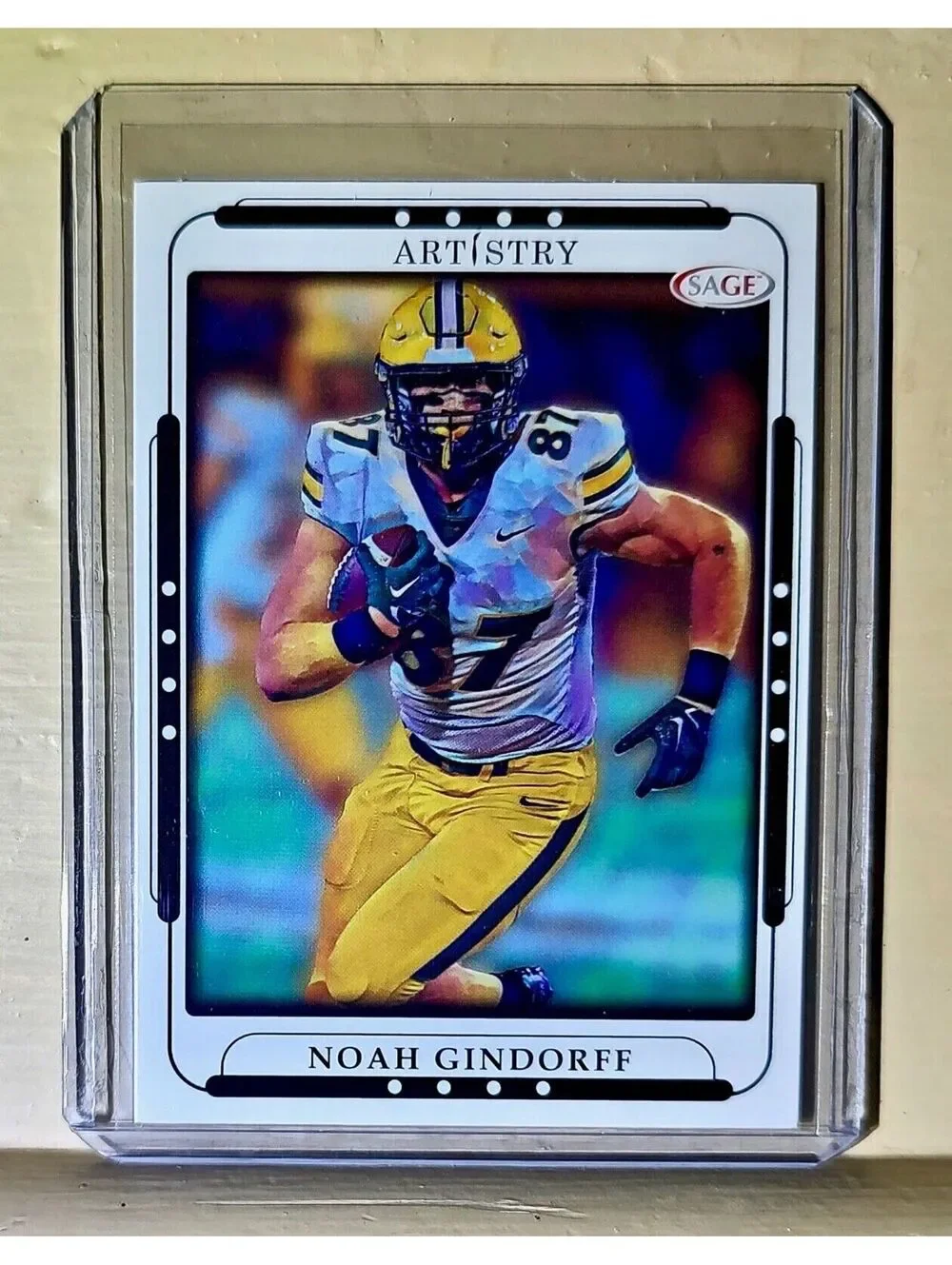 Noah Gindorff 2023 SAGE NFL Artistry Football #93 Card